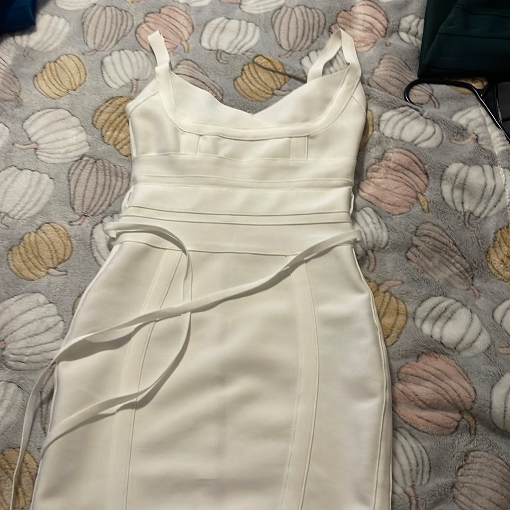 White bandage dress